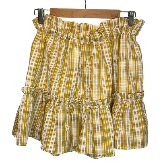 Majorelle Charlie Striped Plaid Ruffle Mini Skirt - size Small - Picture 4 of 7